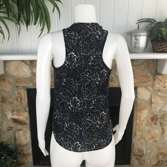 Parker 100% Silk Sleeveless Ruffle Trim Blouse S - Picture 4 of 6